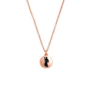 Star Wars Princess Leia Silhouette Dainty Necklace Rose Gold Tone NWT